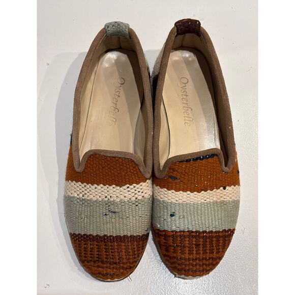 HANDCRAFTED Oysterbelle Kilim Woven Slip On Loafers Women’s Size 8.5 - Picture 7 of 8